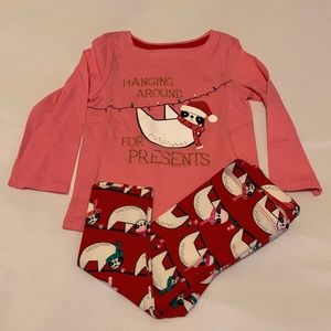 Cat & Jack Holiday Outfit Tops Pants 12 months NWOT (2 pieces)